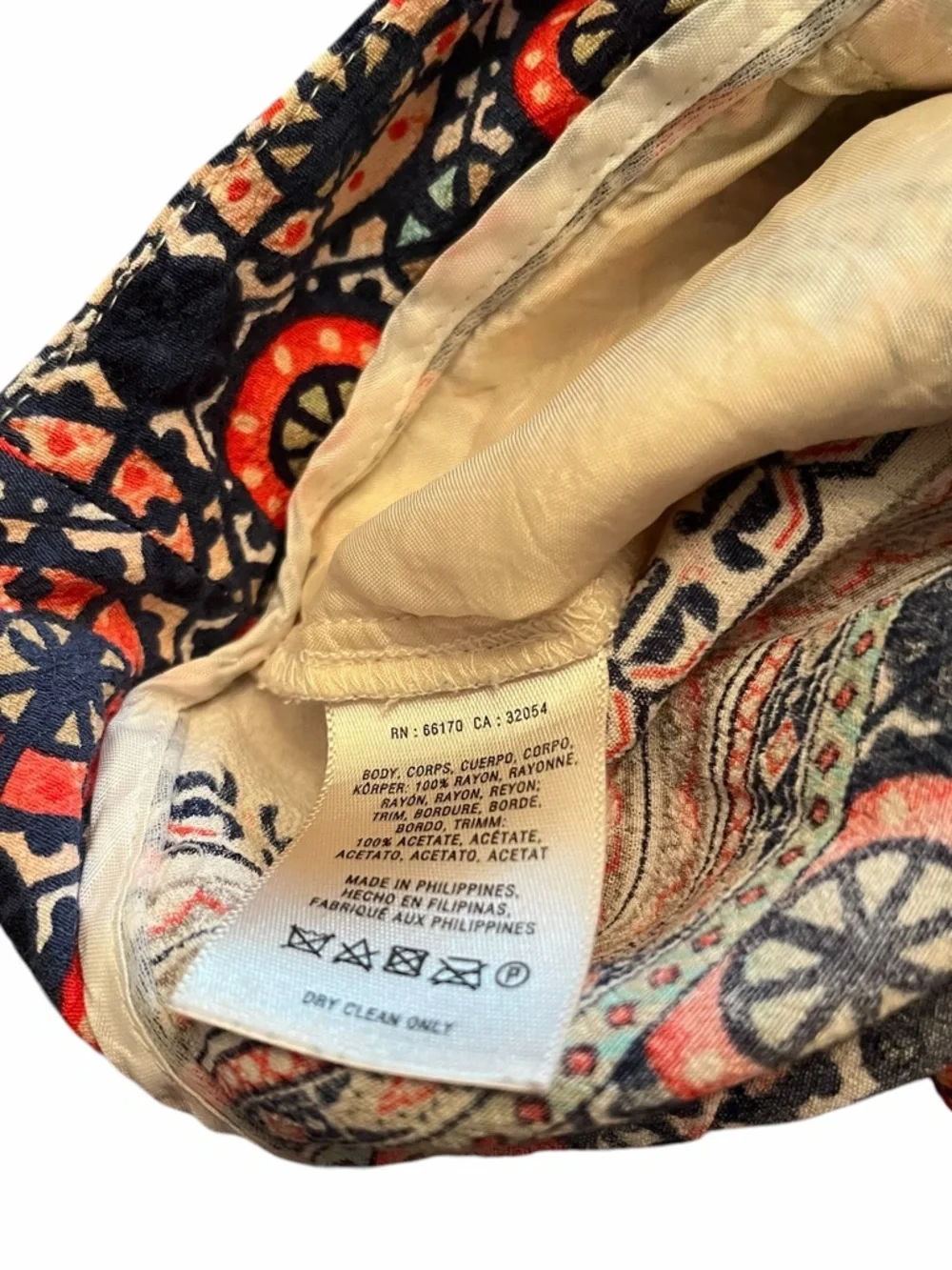 Anthropologie Elevenses Boho Scarf Print Palazzo Wide Leg Silk-Feel Pants 10 - Picture 9 of 11